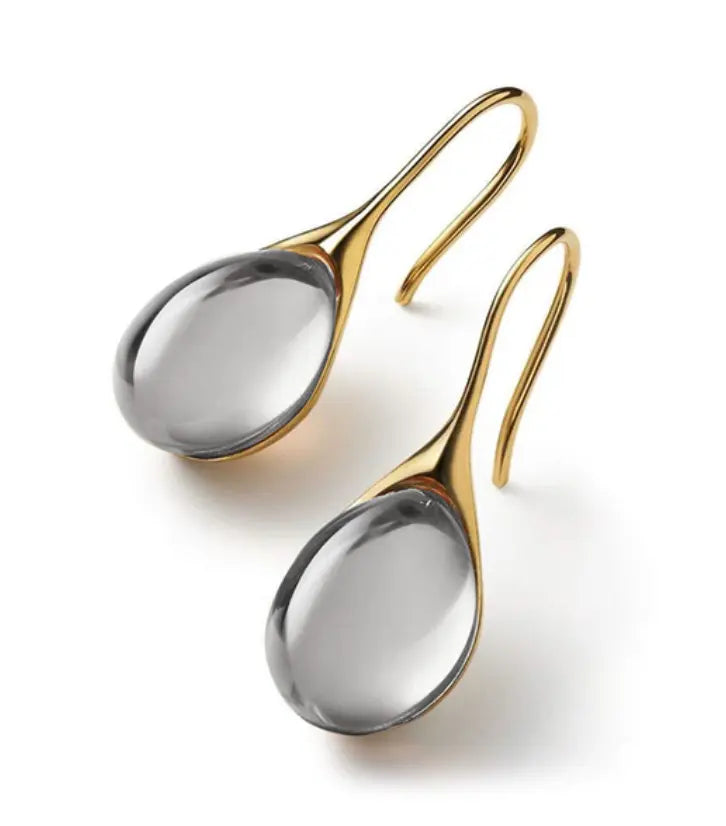 Crystal Drop Earrings In Gold And Silver
