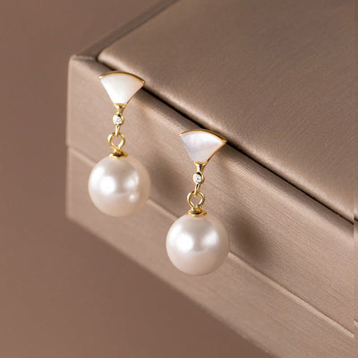 Vintage Silver Pearl Earrings