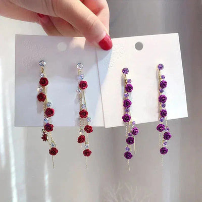 Blooming Elegance Rose Earrings