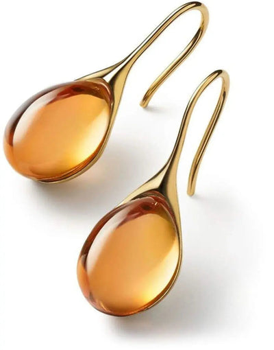 Crystal Drop Earrings In Gold And Silver